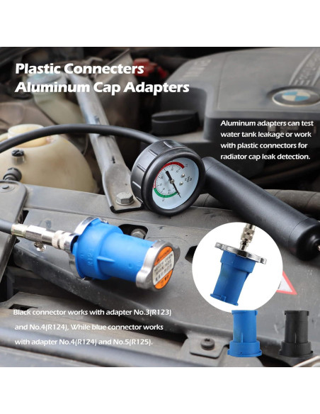 Kit de Prueba de Presión de Refrigerante DKwoeshg con Adaptadores