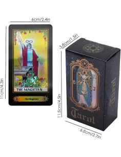 Baraja de Tarot Holográfica ALBB 78 Cartas con Guía en Inglés 2