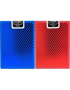Bee Metalluxe Paquete de 2 Barajas de Juego - Azul y Rojo 2