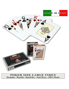 Tarjetas de Juego de Plástico Modiano 2 Barajas Tamaño Póker 2