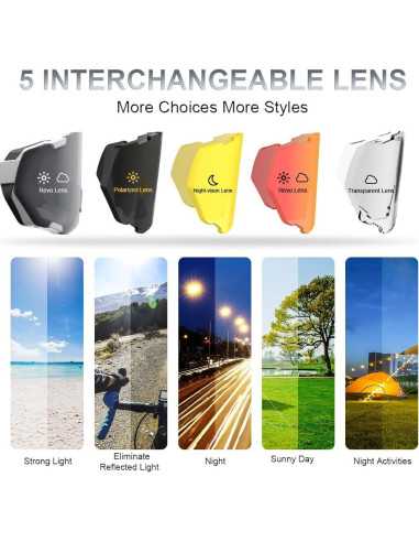 Gafas de Ciclismo X-TIGER 5 Lentes UV400 para Adultos