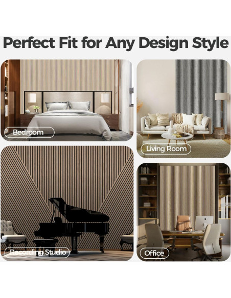 Paneles Acústicos de Madera AKUMAX 2 Piezas 60x120 cm Roble Clásico