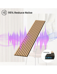 Panel Acústico de Madera 3D Supply Depot 4 Piezas 121.9x42x7.2cm 2