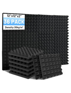 Paneles Acústicos Aislantes Focusound 36 Piezas 30.48x30.48cm