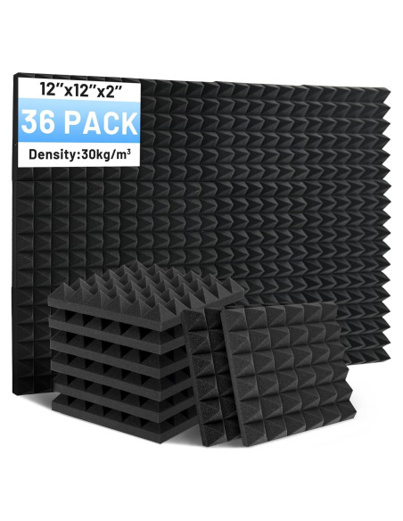 Paneles Acústicos Aislantes Focusound 36 Piezas 30.48x30.48cm