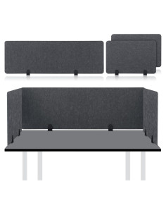 Divisores Acústicos de Escritorio Yaomiao 3 Pcs Gris 152.4x40.6cm