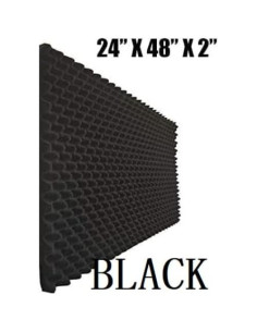 Paneles Acústicos de Espuma de Huevo WEN-JZT 121.9x60.9x5.1cm Negro 2