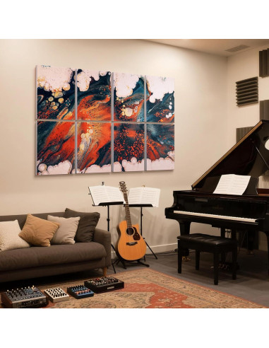 Paneles Acústicos UMIACOUSTICS 8 Pcs 40x30cm Naranja-Clara