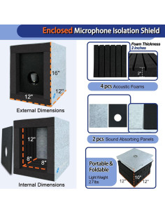 Cabina Vocal Enclosed TroyStudio - Aislamiento Sonido 360 2