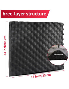 Paneles Acústicos AggSound 3 pies Diseño de Huevo 20mm 2