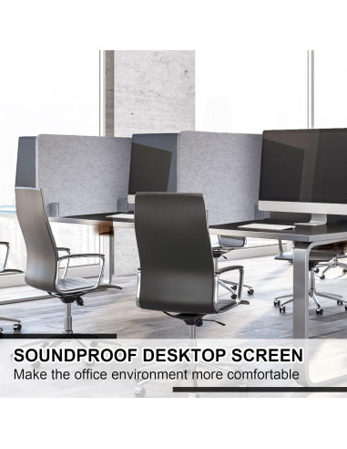 Divisor Acústico de Escritorio Fabbay 2 Pcs 40x60cm Gris