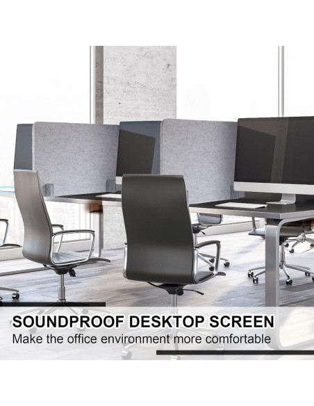 Divisor Acústico de Escritorio Fabbay 2 Pcs 40x60cm Gris