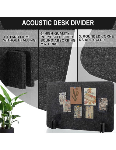 Divisores Acústicos de Escritorio Fabbay 4 Pcs 40x60 cm