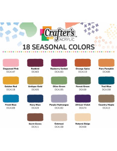 Juego de Pinturas Acrílicas DecoArt Otoño 18 Colores Mate 36 Oz 2