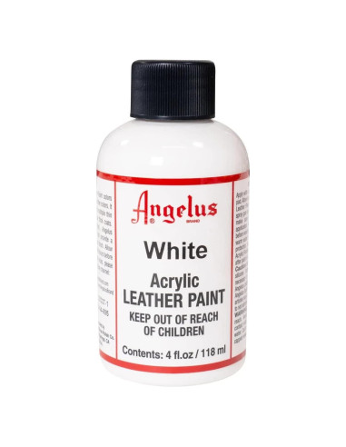 Pintura Acrílica para Cuero Angelus 118 ml Blanca