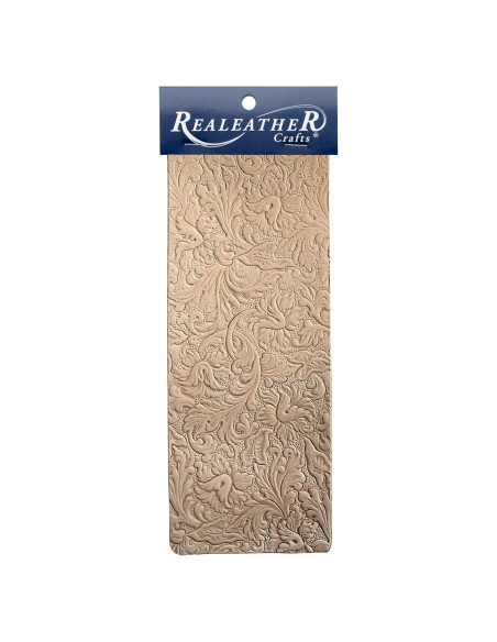 Pieza de Cuero Veg Tan Realeather 23x7.6 cm Natural