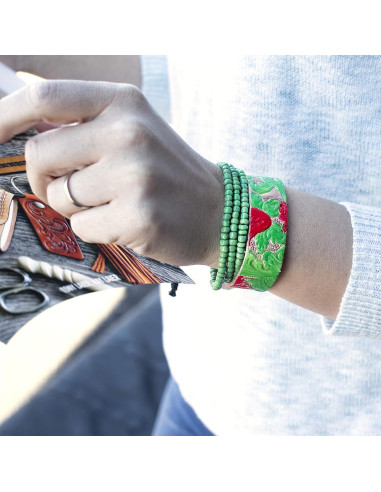 Pieza de Cuero Veg Tan Realeather 23x7.6 cm Natural