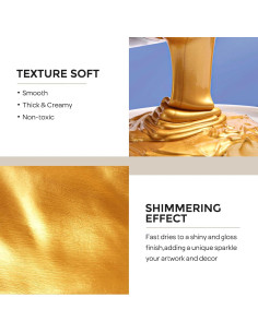 Pintura Acrílica Metálica Dorada Nicpro 1000ml Secado Rápido 2