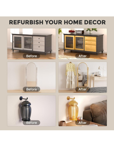 Pintura Acrílica Metálica Dorada Nicpro 1000ml Secado Rápido