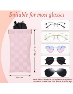 Estuche para Gafas Suave Rosa - Bolsa de Viaje Universal 2