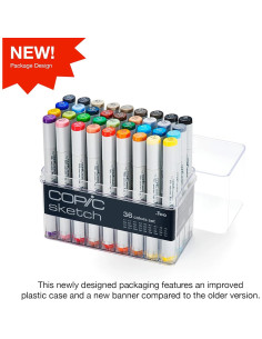 Set de 36 Marcadores Copic Sketch a Base de Alcohol - Colores Básicos 2