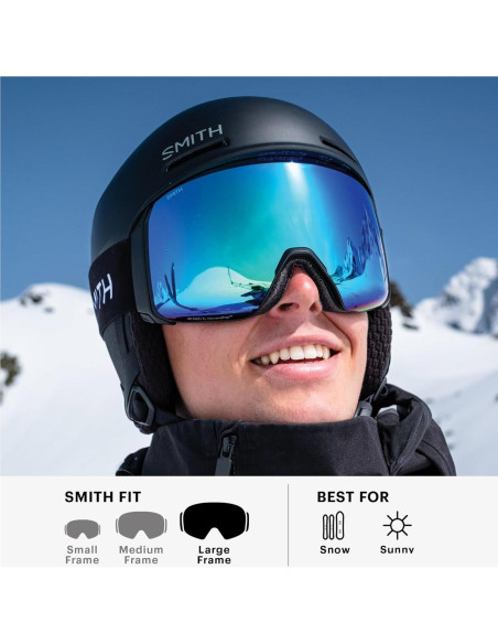 Gafas de Nieve Smith 4D MAG XL con Lente Espejo Azul