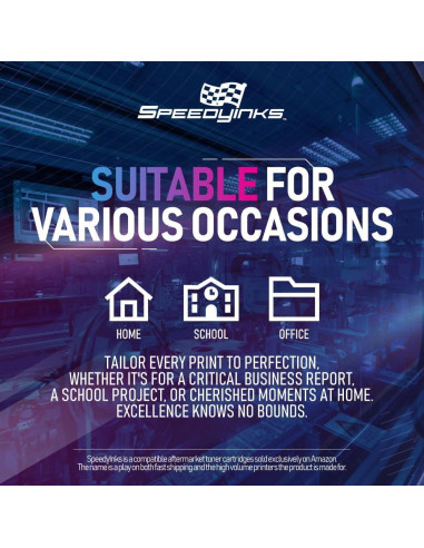 Cartucho de Fax SPEEDYINKS Brother PC501 Negro - Paquete de 3
