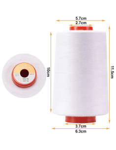 Hilo de Poliester New brothread 4 Conos 20000m Blanco 40S/2 2