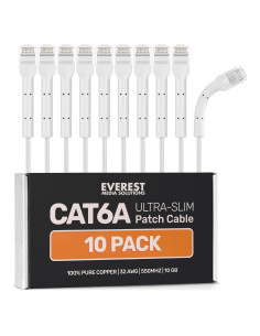 Cables de Parcheo Ethernet Cat6a Everest 0.61m Paquete de 10