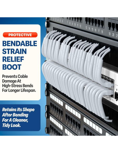 Cables de Parcheo Ethernet Cat6a Everest 0.61m Paquete de 10