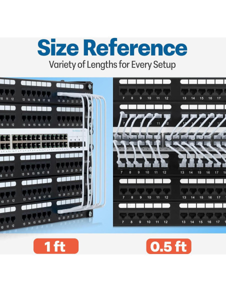 Cables de Parcheo Ethernet Cat6a Everest 0.61m Paquete de 10