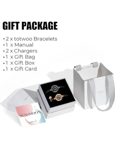 Pulseras de Toque a Distancia TOTWOO para Parejas - Vibración y Luz