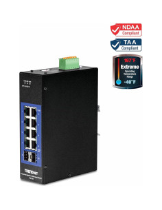Interruptor Industrial Gigabit L2 TRENDnet TI-G102i 10 Puertos 2