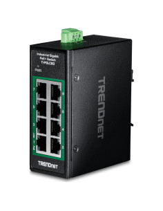 Interruptor Industrial Gigabit PoE+ TRENDnet TI-PGLC80 8 Puertos