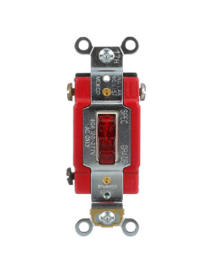 Interruptor de Palanca Eaton AH1221PL 20A 120V Rojo Industrial