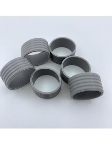 Anillos de Silicona para Raqueta Genérico 8 Pcs Gris