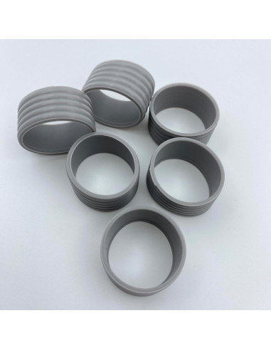 Anillos de Silicona para Raqueta Genérico 8 Pcs Gris