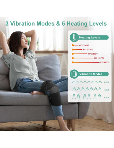 Masajeador de Rodilla Calentado Medcursor 3 en 1 con Vibración