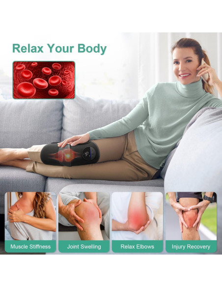 Masajeador de Rodilla Calentado Medcursor 3 en 1 con Vibración