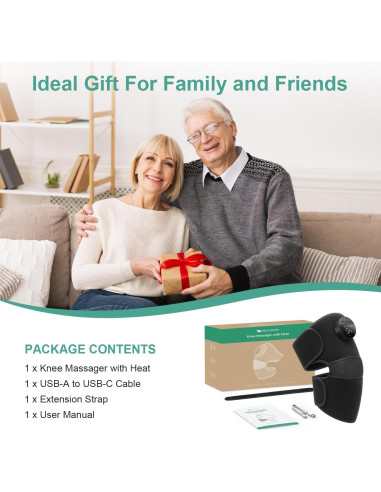Masajeador de Rodilla Calentado Medcursor 3 en 1 con Vibración