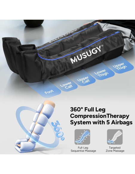Botas de Compresión MUSUGY para Piernas - Recuperación Rápida