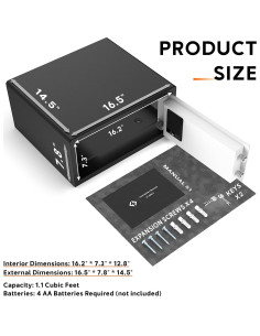 Caja Fuerte Biométrica Z ZLJUAN 1.1 Pies Cúbicos Blanca 2