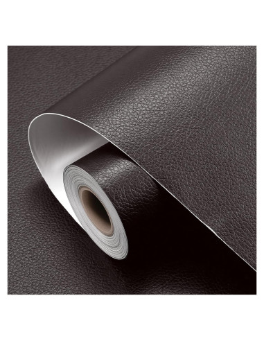 Parche de Reparación de Cuero Sintético Abeillo 45x450 cm Marrón