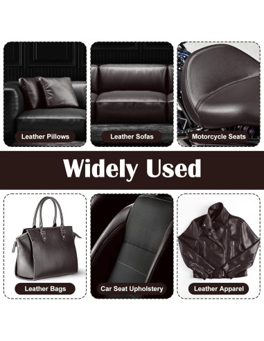 Parche de Reparación de Cuero Sintético Abeillo 45x450 cm Marrón