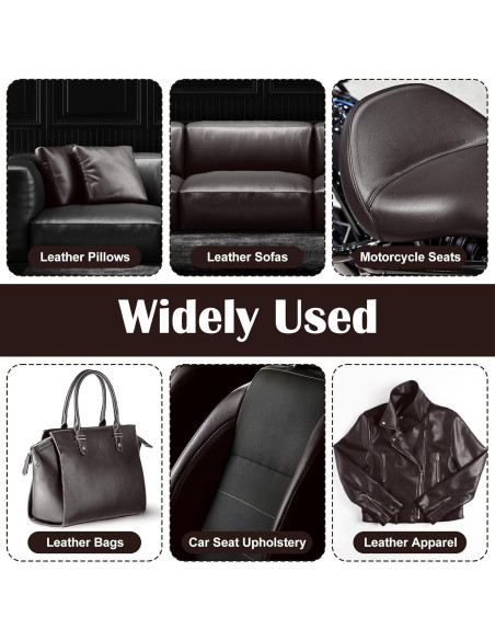 Parche de Reparación de Cuero Sintético Abeillo 45x450 cm Marrón