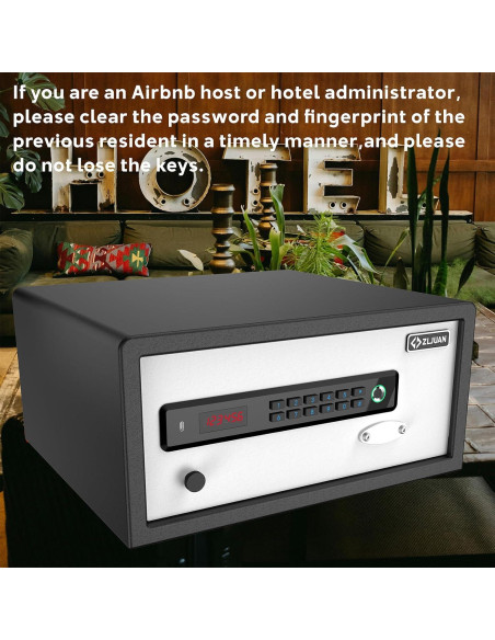 Caja Fuerte Biométrica Z ZLJUAN 1.1 Pies Cúbicos Blanca