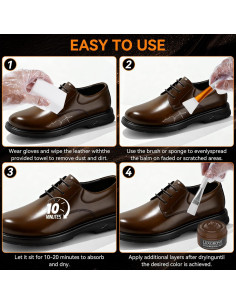 Bálsamo de Recoloración de Cuero LUXGROVE Marrón Oscuro 50ml 2