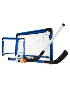 Conjunto Deportivo 3 en 1 Franklin Sports - Mini Gol Indoor Azul