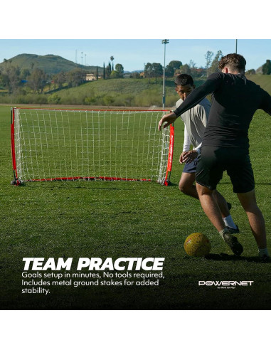 Portería de Fútbol PowerNet 1.83x1.22m Portátil con Bolsa