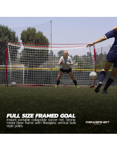 Portería de Fútbol PowerNet 3.66x1.83m Portátil con Bolsa
